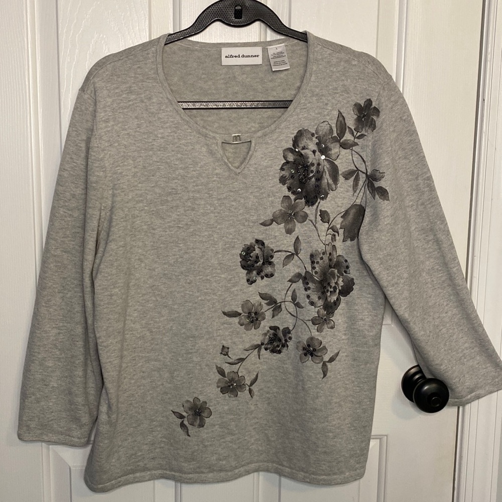 Alfred Dunner Floral Sweater